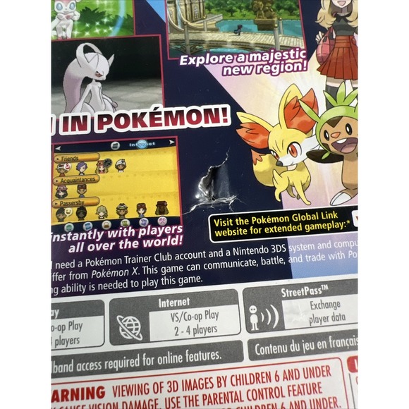 Pokemon Y - CIB (Nintendo 3DS, 2013) CTR-P-EK2E-USA Very Good Condition - Picture 3 of 8